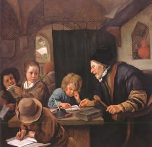 De Schoolmeester door Jan Steen.